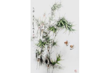 赵俊贞工笔竹子图《天姿》