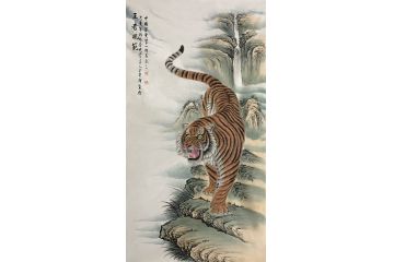 走廊装饰画 王建辉动物画生肖图虎《王者之风》