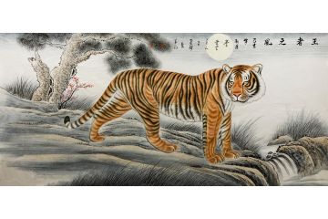 王建辉新品佳作动物画 老虎图《王者之风》