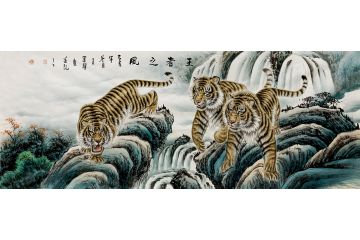 王建辉新品佳作动物画 老虎图《王者之风》