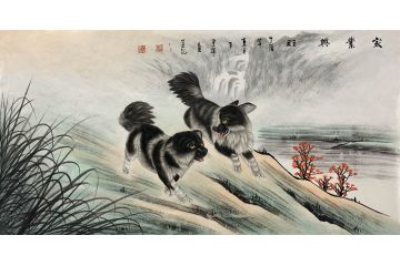客厅挂画 王建辉新品动物画《家业兴旺》