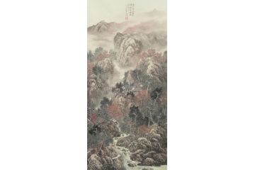 王绍德新品四尺竖幅国画山水画《高山仰止》