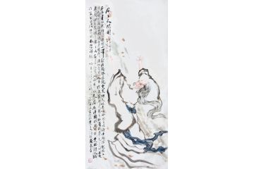 柳子峻人物画《屈子天问图》