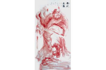 柳子峻人物画 四尺竖幅《浩然正气》