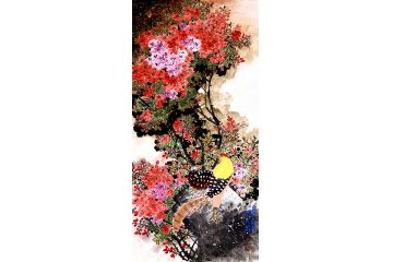 山东省美协会员张兴民四尺竖幅花鸟画《穷款》