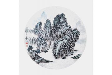 扇面斗方画 任正华国画新品力作《穷款》