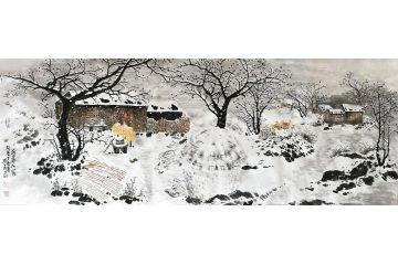 张兴民新品国画花鸟画《沂蒙人家》