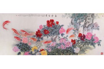 客厅挂画 王兰波老师新品《玉堂富贵图》