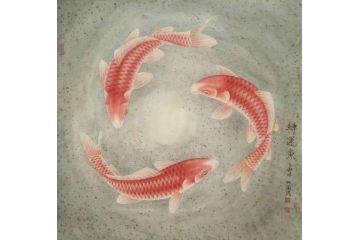 王兰波老师手绘三余图《转运鱼》