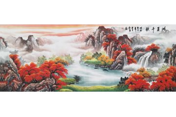 常为新品力作六尺横幅国画聚宝盆《鸿运千秋》