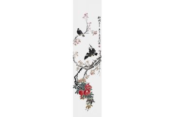 餐厅装饰挂画 丁昱润老师新作《榴开百子》