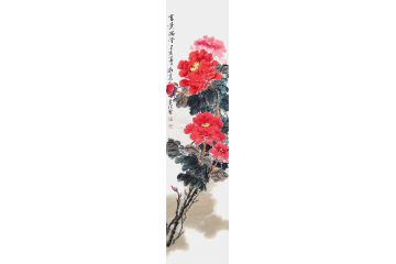 丁昱润老师写意牡丹国画《富贵满堂》