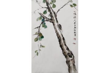 梁超龙最新国画《一鸣惊人》