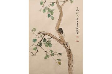 办公室字画 梁超龙新品花鸟画《一鸣惊人》