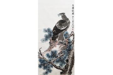 丁昱润老师手绘雄鹰图《高瞻远瞩》