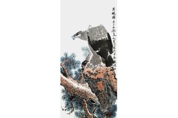 丁昱润老师手绘雄鹰图《英视图》