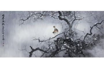 林文瑞写意花鸟画新作《暗香疏影》