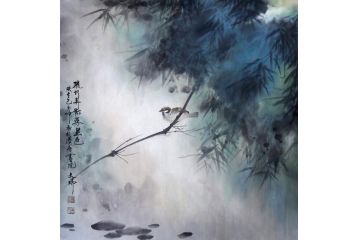 林文瑞新品国画竹子图《疏竹弄影寻幽色》