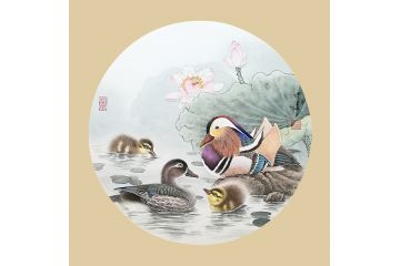 卧室装饰画 王文波斗方动物画《穷款》