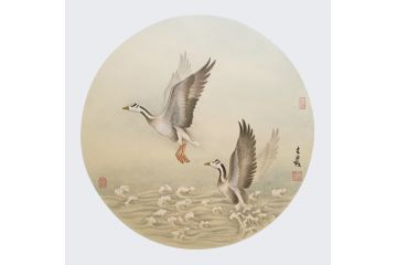 餐厅装饰画 王文波斗方动物画 《穷款》