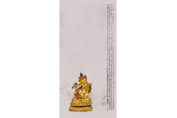 画家李福生国画作品《观自在》