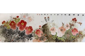 花开富贵 张兴民国画牡丹图新作《富贵情缘》