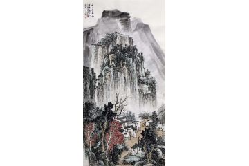 方强新品力作四尺竖幅山水画《秋山无尽图》