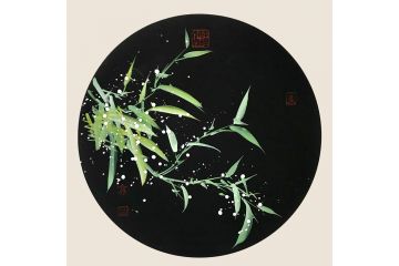 高风亮节 高建文精美国画竹子图《穷款》