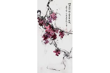 高建文写意葡萄画新作《何须绿叶衬 且看舞龙蛇》