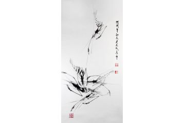 画家高建文新品虾趣图《虾》