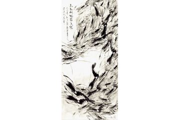 高建文国画群虾图《虾》