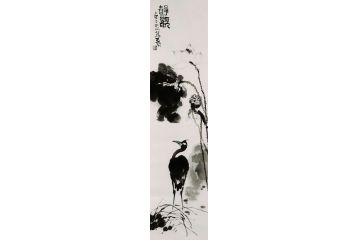 走廊挂画 静叶老师写意花鸟画《墨荷》