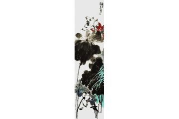 静叶老师手绘花鸟画新作《荷塘清趣》