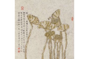 书房装饰画 周曼竹老师作品《莲蓬》