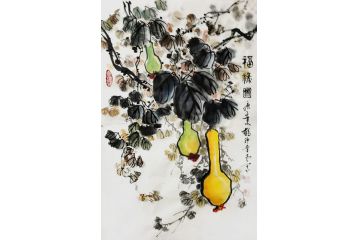 走廊装饰画 闫永新佳作《福禄图》