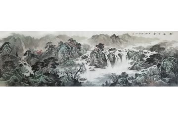 王绍德新品国画山水画《松溪水云》