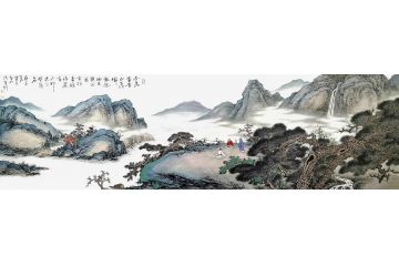 霖青新品仿古山水画力作《不羡富贵不羡仙》