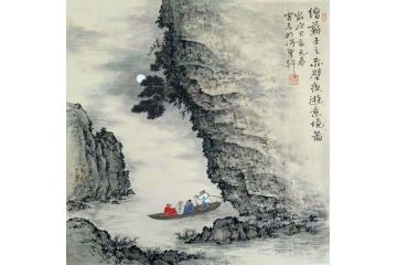 古法山水名家霖青新品《赤壁夜游》