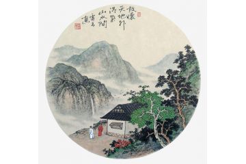 古法山水名家霖青新品《放怀天地外》