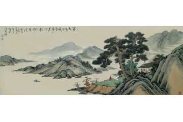 古法山水名家霖青新品《古今多少风云事》