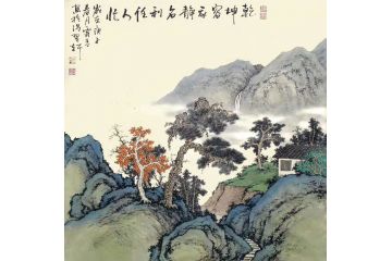 古法山水名家霖青新品《乾坤容我静》