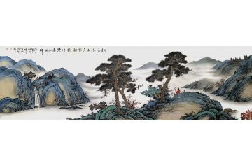 古法山水名家霖青新品《松风流水天然韵》