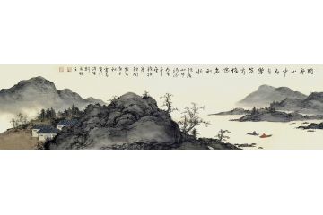 古法山水名家霖青新品《闲身山中我自乐,笑看俗世名利忙》