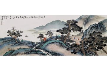 古法山水名家霖青新品《寻春何必桃园地》