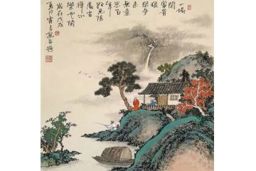 霖青新品仿古山水画力作《一场闲富贵》