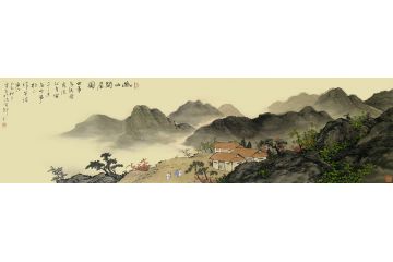 古法山水名家霖青新品《幽山闲居图》