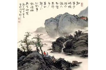 古法山水名家霖青新品《放怀但与天地笑》