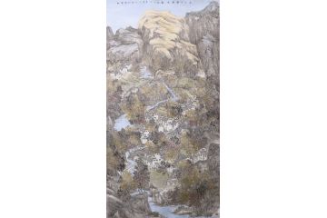 中美协会员林树昭山水画新品《秀水十里乐家园》