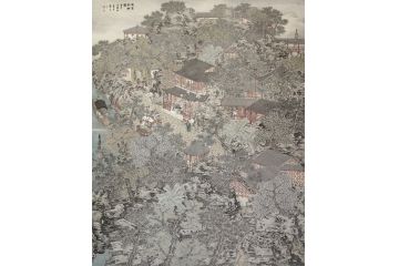 国展获奖作品 中美协会员林树昭山水画《南园诗乐图》
