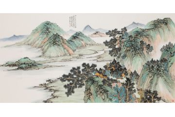 实力派画家 中美协会员林树昭新品山水画《仿古山水》